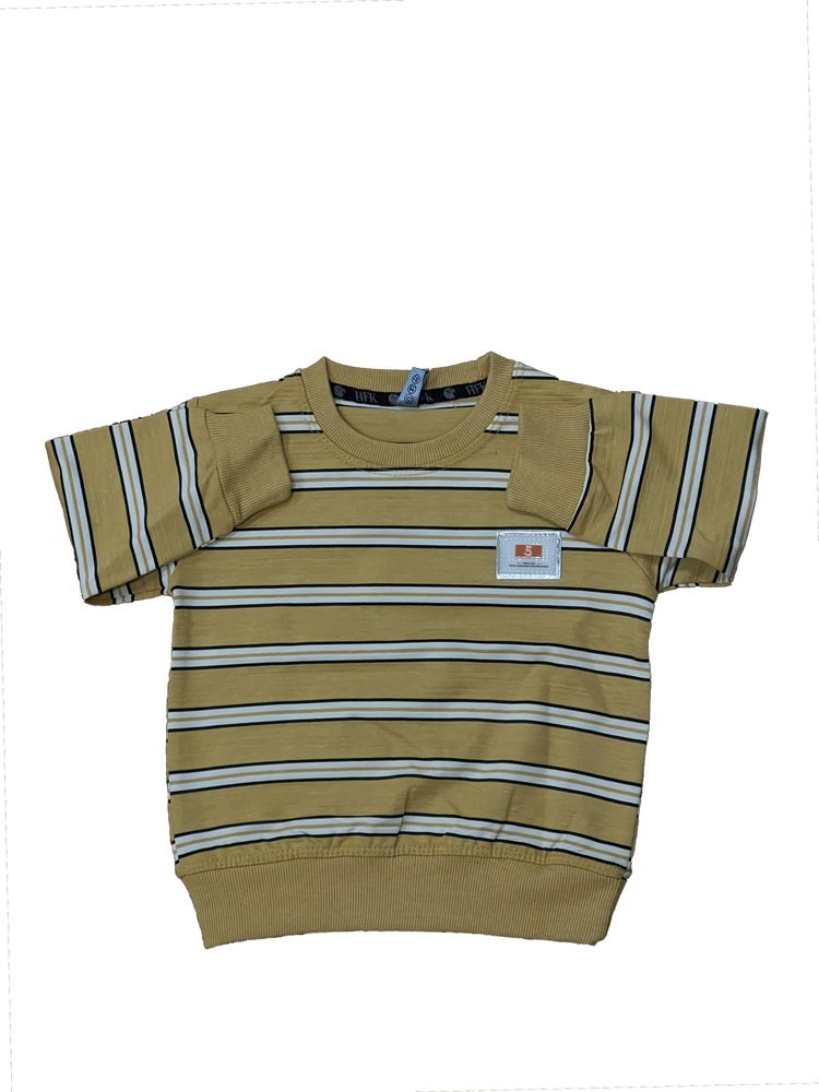 Premium Imported Baby Striped T-Shirt – Mustard Yellow