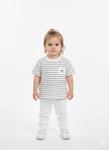 Premium Imported Baby Striped T-Shirt – White & Black