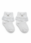 White Lace Frill Socks, Baby Girl Pom-Pom Socks, Classic Ribbon Ankle Socks, Premium and imported quality