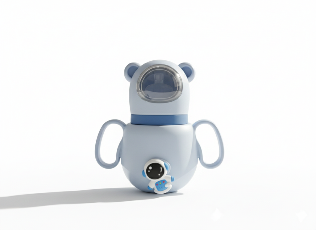 Infant Ergonomic Handle Bottle with Astronaut Bear Design..,Anti-Colic and BPA free, Premium and Imported quality 180ML/60Z