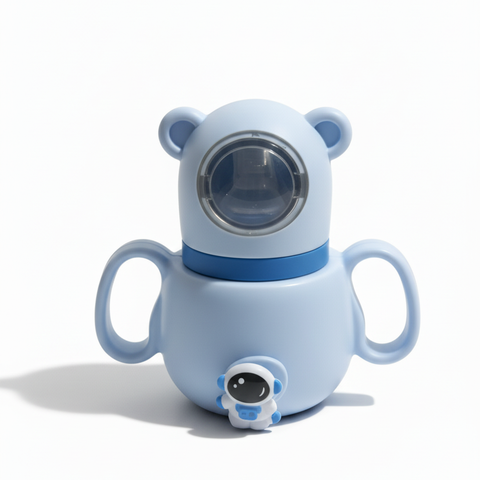 Infant Ergonomic Handle Bottle with Astronaut Bear Design..,Anti-Colic and BPA free, Premium and Imported quality 180ML/60Z