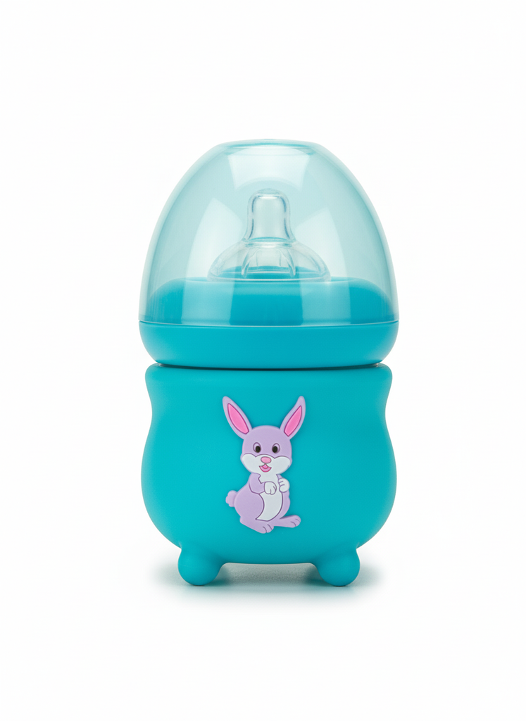 Premium Imported Quality Baby Feeding Bottle – 120ml | Cute Bunny Design | Soft Silicone Nipple | BPA Free