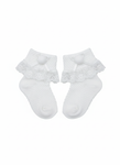 White Lace Frill Socks, Baby Girl Pom-Pom Socks, Classic Ribbon Ankle Socks, Premium and imported quality