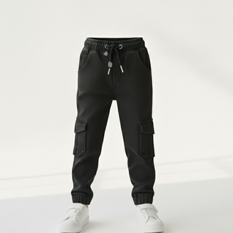 Cozy Black Cargo Pants