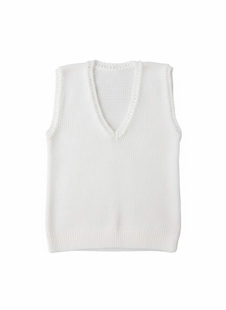 Newborn White Woolen Vest ,Comfortable Knitted Winter Wear Baby Winter Vest , Hand Knitted Soft Wool Sleeveless Sweater White Baby Vest for Winter , Cozy and Skin-Friendly Knitwear Knitted Baby Sweater Vest , Warm and Gentle Winter Outfit for Infants