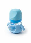 Premium Imported Glass Baby Feeding Bottle 120ml – Blue (Anti-Colic, Easy Grip, BPA-Free)