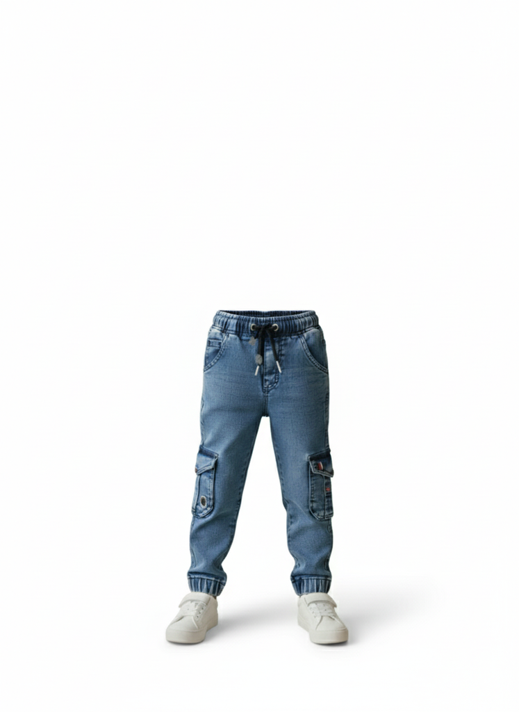 Premium Imported Kids Denim Pant – Soft & Stretchable (Blue)