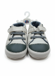 Infant Soft Sole Two-Tone Sneaker Booties (Clear, direct, and includes key features), White and Dark Green Contrast Toe Crib Shoes