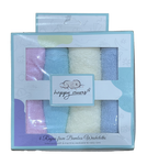 4-Pack Rayon from Bamboo Terry Baby Washcloths (Clear, includes piece count, material, and weave type) , Ultra-Soft Absorbent Newborn Face Cloths Multi-Pack (Focuses on function)