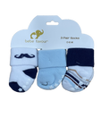 Infant BOY l 3-Pack Non-Slip Cotton Blend Socks